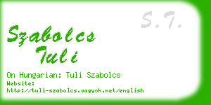 szabolcs tuli business card